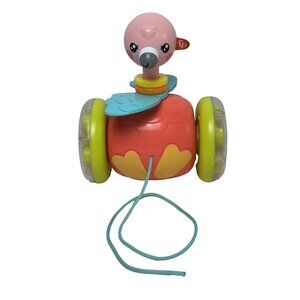 Fisher Price Paradise Pals Pull Along Flamingo Pink Developmental Baby Toy